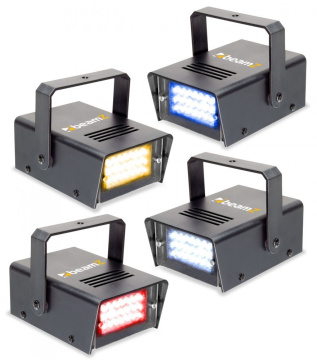 BeamZ Sada 4ks Mini LED Stroboskop RYBW