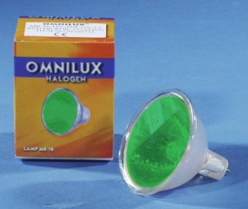 Omnilux 12V/50W MR-16 GX-5.3, SP 12 zelená