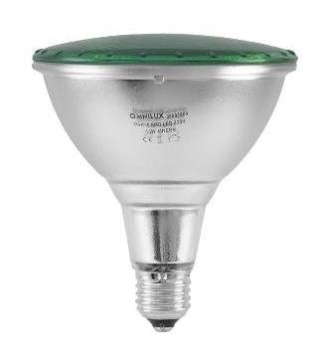 Omnilux PAR-38 230V SMD 15W E-27 LED, zelená
