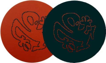 Zomo 2x Slipmats Plasticman Silhouette Red & Black