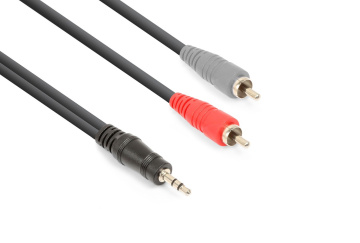 Vonyx CX334-3 kabel 3,5 mm stereo jack - 2x RCA 3m