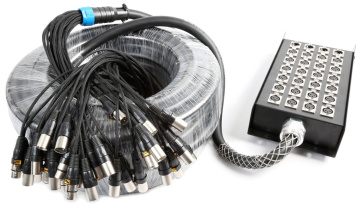 Power Dynamics CX168 Stage Snake 24-in 4-out XLR 50 metrů