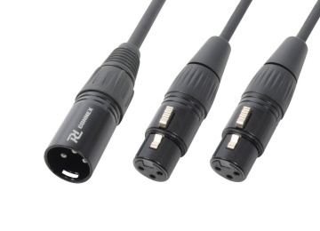 Power Dynamics CX142 kabel Y-splitter 1x XLR (M) - 2x XLR (F) 0,5m