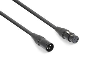 Power Dynamics CX106 DMX redukce 3-pin XLR (M) - 5-pin XLR (F) 0,1m
