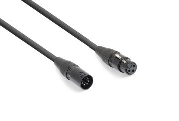 Power Dynamics CX105 DMX redukce 3-pin XLR (F) - 5-pin XLR (M) 0,1m