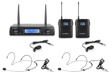 Vonyx WM62B Wireless Micro UHF With 2 Bodypack