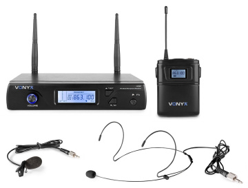Vonyx WM61B Wireless Microphone UHF With 1 Bodypack