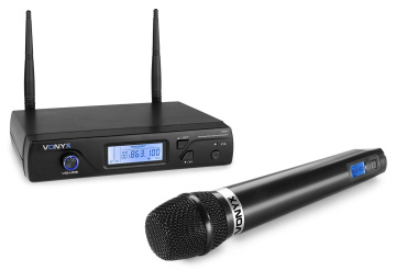 Vonyx WM61 Wireless Microphone UHF With 1 Handheld