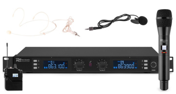 Power Dynamics PD632C Bezdrátový UHF mikrofonní systém Combi