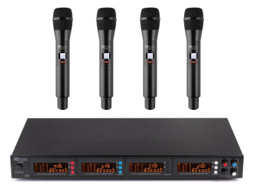Power Dynamics PD504H Bezdrátový UHF mikrofonní systém s 4 ručními mikrofony