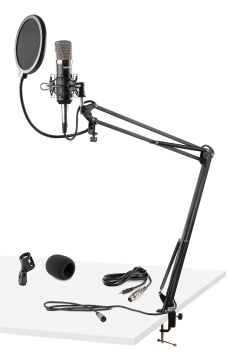 Vonyx CMS400 Studio Set kondenzátorového mikrofonu se stojanem a pop filtrem
