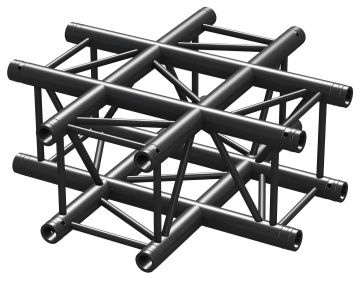 BeamZ Professional P30-C41 Truss 4 way X-junction 0,5m BLK