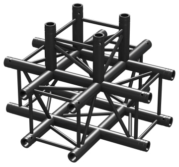 BeamZ Professional P30-C55 Truss 5 way X-junction 0,5m BLK