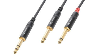 Power Dynamics CX76-3 Cable 6.3 Stereo - 2 x 6.3 Mono 3.0M