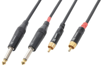 Power Dynamics CX74-3 Cable 2 x 6.3 Mono - 2 X RCA Male 3.0M