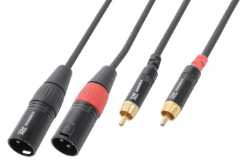 Power Dynamics CX66-6 Cable 2 x XLR Male - 2 x RCA Male 6.0M