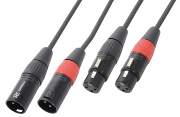 Power Dynamics CX60-6 Cable 2 x XLR Male - 2 x XLR Female 6.0M