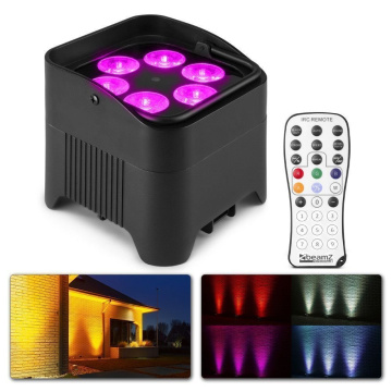 BeamZ BBP96S Battery Uplight Par 6X12W WDMX