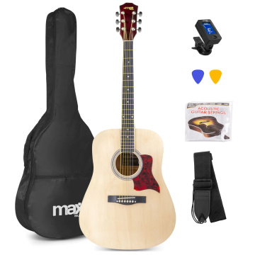 Max SoloJam Set westernové austické kytary a příslušenství, natural
