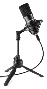 Vonyx CM300B Studiový USB mikrofon, černý