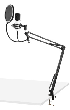 Vonyx CMS300W set studiového USB mikrofonu, bílý