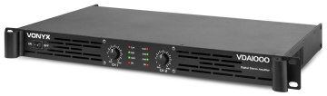 Vonyx VDA1000 PA Amplifier 1U 2x 500W