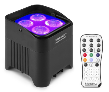 BeamZ Professional BBP54 Battery Uplight Par 4x 12W Outdoor