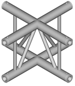 BeamZ Professional P32-C41 Duo Truss X junction vertical