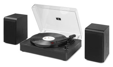 Audizio RP330 Gramofon HQ s Bluetooth a reproduktory, černý