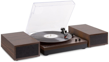 Fenton RP165D Gramofon s Bluetooth a reproduktory, tmavé dřevo