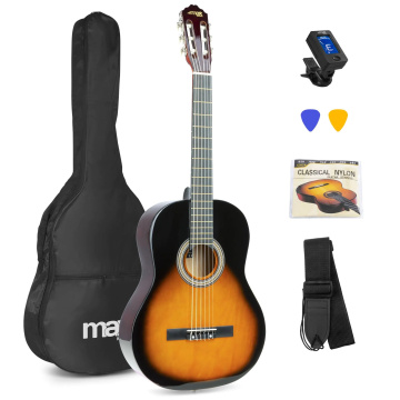Max SoloArt Set klasické kytary a příslušenství, sunburst