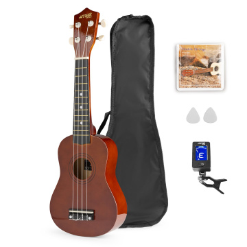 Max UKEY Set ukulele a příslušenství, hnědý