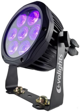 Evolights Glacier 7 LED Par 7x10W RGBWA-UV IP65