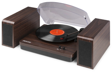 Fenton RP168DW Gramofon s Bluetooth a reproduktory, tmavé dřevo