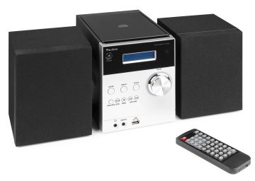 Audizio Metz HiFi mikrosystém s FM/DAB+, hliník