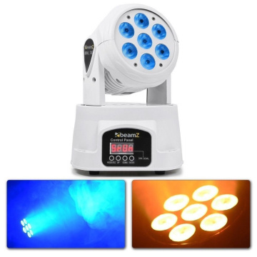 BeamZ MHL74 Mini otočná hlava 7X 10W LED, Bílá barva