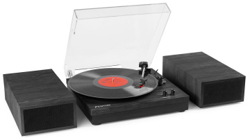 Fenton RP165B Record Player Set Black/Grey