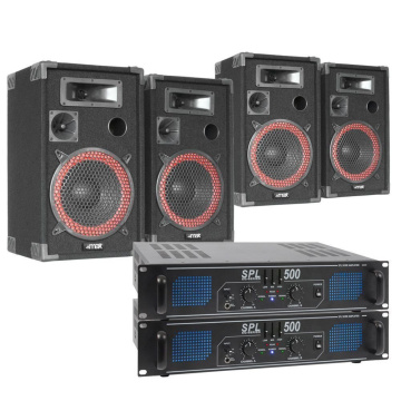 Skytec XEN 1000W Double set reproboxů a zesilovačů