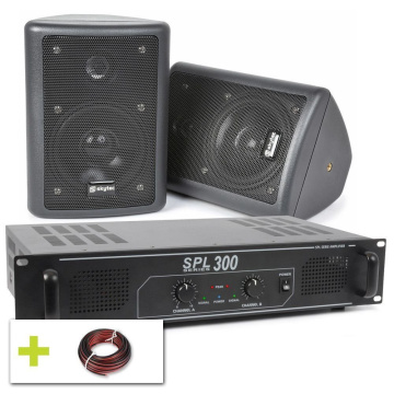 Skytec Domácí zvukový systém 150W Set reproduktorů a zesilovače, barva černá