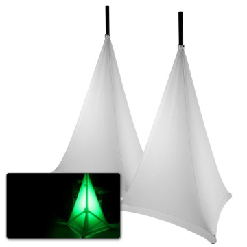 Vonyx Set reproduktorových stojanů s bílými kryty 120cm