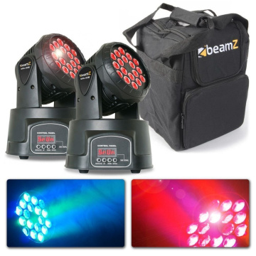 BeamZ Set 2 pohyblivých hlav MHL108MK3 s přepravním pouzdrem