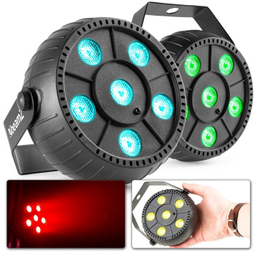 BeamZ PLP10 RGB LED PARS s vestavěnou baterií a 6x 2W LED - Sada 2ks
