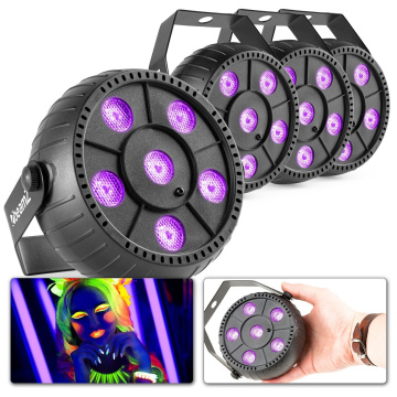 BeamZ PLP14 LED UV světlo s vestavěnou baterií - 6x 1W LED - 4 kusy