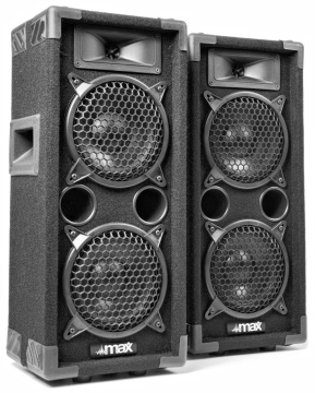 Max 26 1200W Disco Speaker Set 2x 6