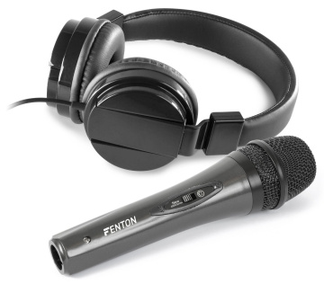 Vonyx VH120 Sada DJ příslušenství s DJ sluchátky a DJ mikrofonem DM105