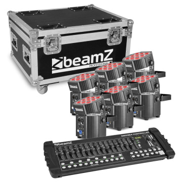 BeamZ Professional BeamZ BBP60 Uplighter Set s bezdrátovým DMX a DMX kontrolerem