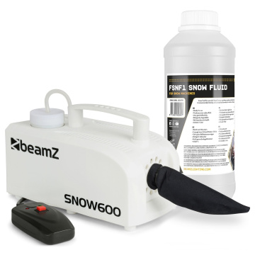 BeamZ SNOW600 Set výrobníku sněhu s náplní 1L