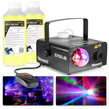 BeamZ S700-JB Set výrobníku mlhy se světelným efektem s náplní 2L