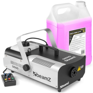 BeamZ S1500 Set výrobníku mlhy 1500W s náplní 5L