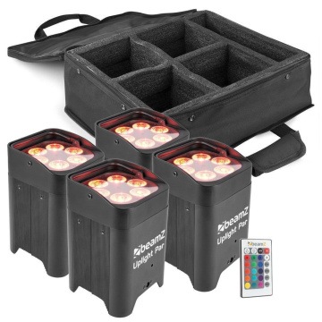 BeamZ BBP96 Set 4x Uplight PAR s přepravní brašnou